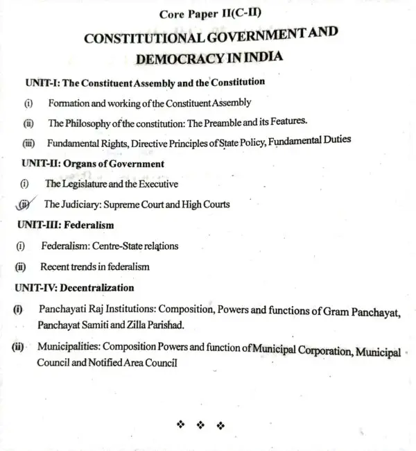 +3 Political Science Honours ( 1st Semester - Political Theory & Constitutional Government ) - Image 3