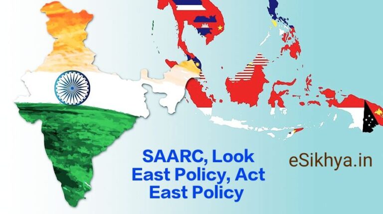 India and South Asia : SAARC, Look East Policy, Act East Policy