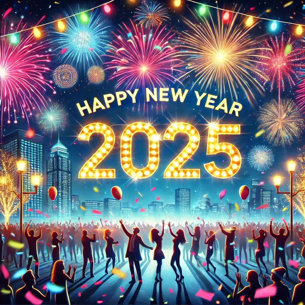 DALL·E-2025-01-01-20.27.13-A-vibrant-celebration-scene-for-New-Year-2025-featuring-a-night-sky-filled-with-colorful-fireworks-people-cheering-with-confetti-falling-around-and- New Year 2025 ( ନବୀନ ବର୍ଷ ୨୦୨୫ )